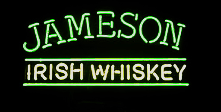 Jameson Irish Whiskey Script Neon Sign